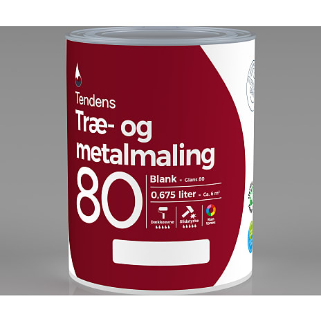 Tendens træ- og metalmaling blank 80 0.675 liter