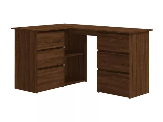 Bureau d'angle Chêne marron 145x100x76 cm Bois d'ingénierie