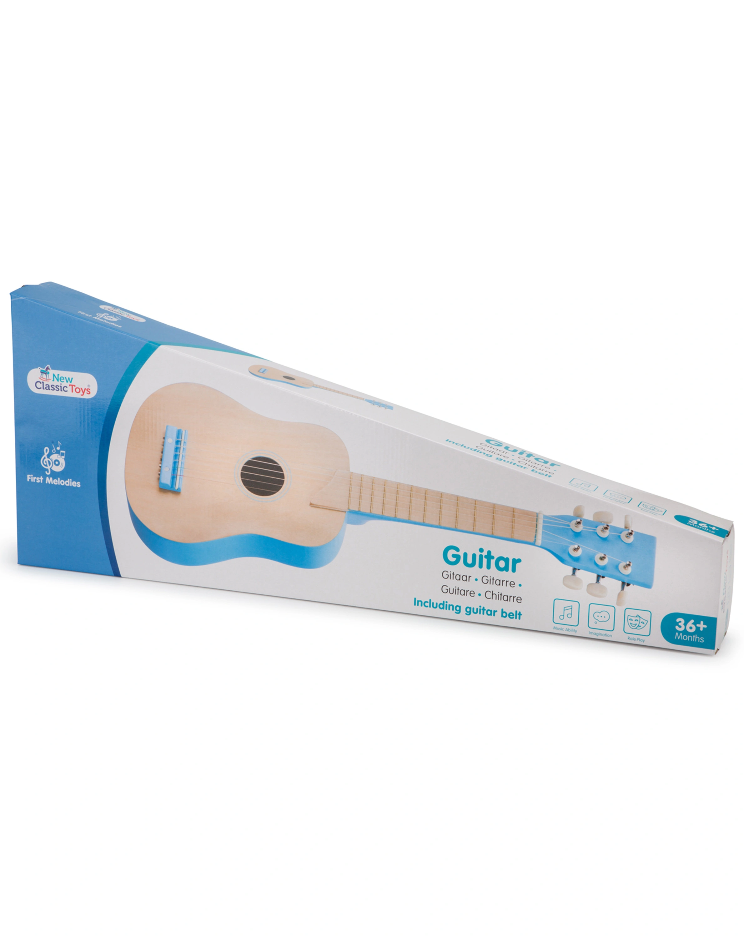 Gitarre in natur/blau