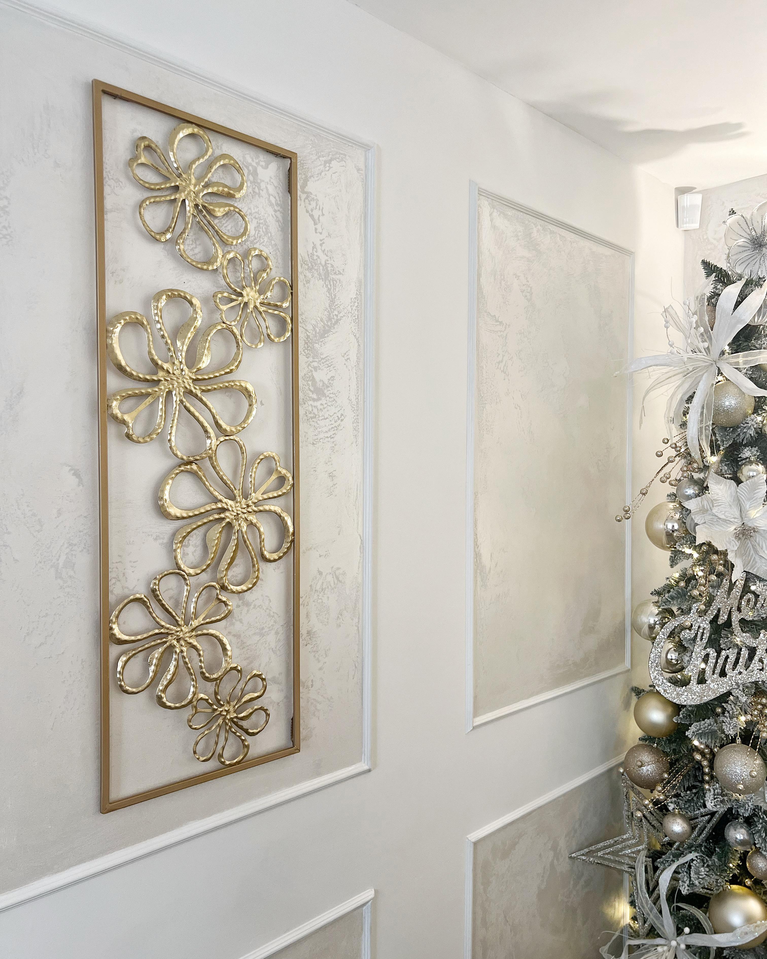 Wanddecoratie Bloem CERIUM Metaal 31 cm Goud