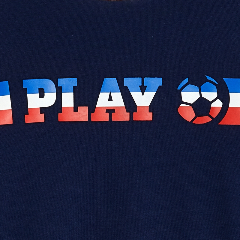T-shirt manches longues foot bleu garçon