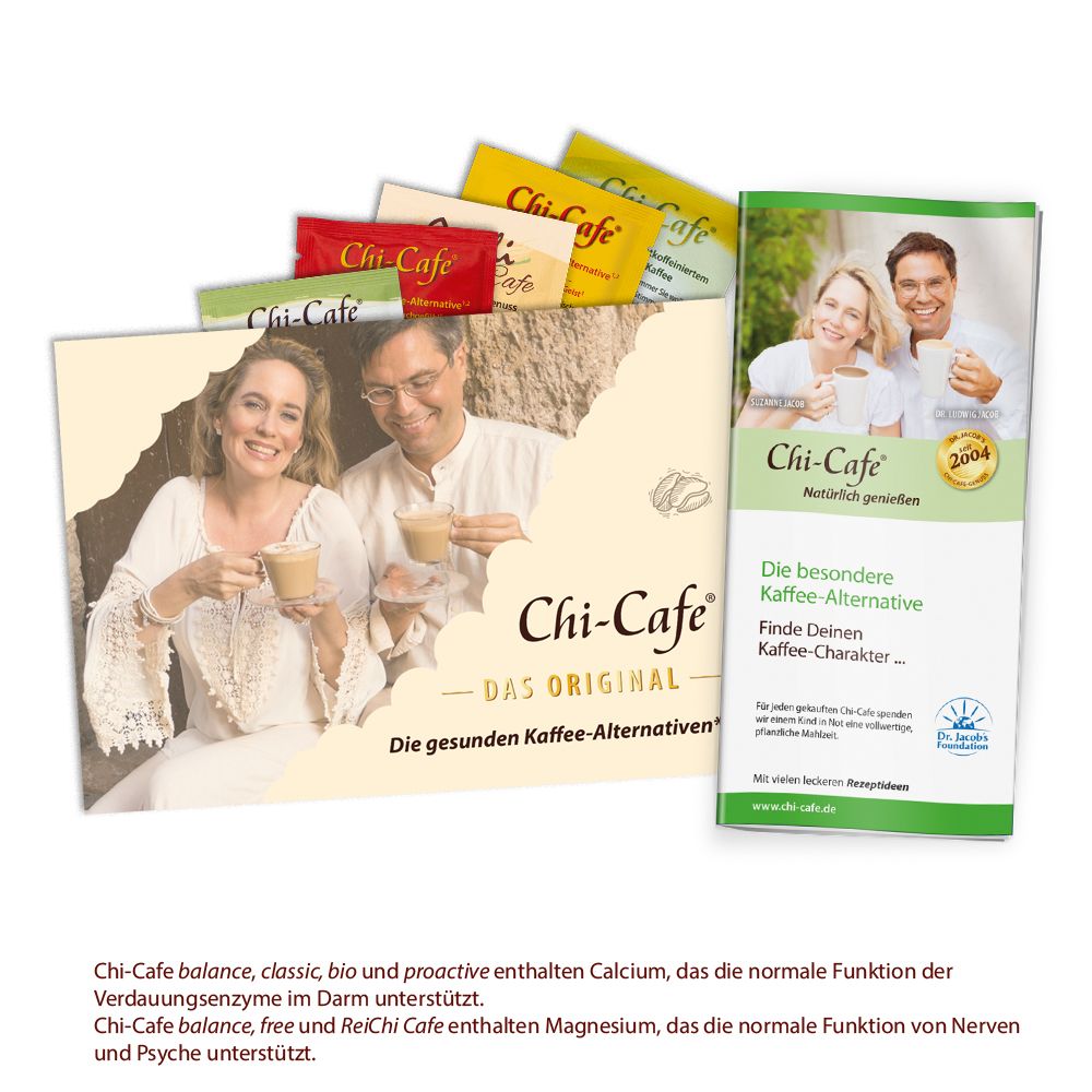 Chi-Cafe Probierpaket ReiChi Kaffee Proben Akazienfaser Guarana Reishi Ginseng
