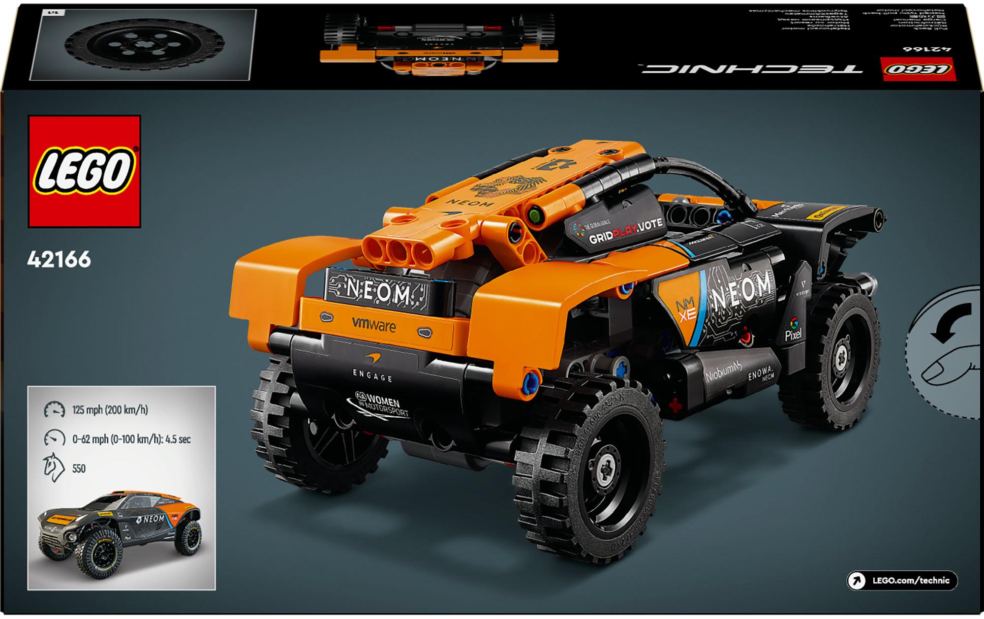 Technic NEOM McLaren Extreme E Race Car 42166Spielzeugauto mit Rückziehmotor