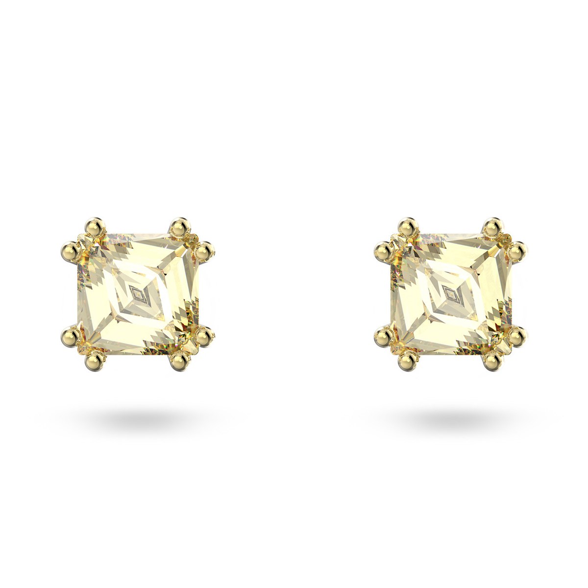 Boucles d'oreilles clous Swarovski Stilla jaunes