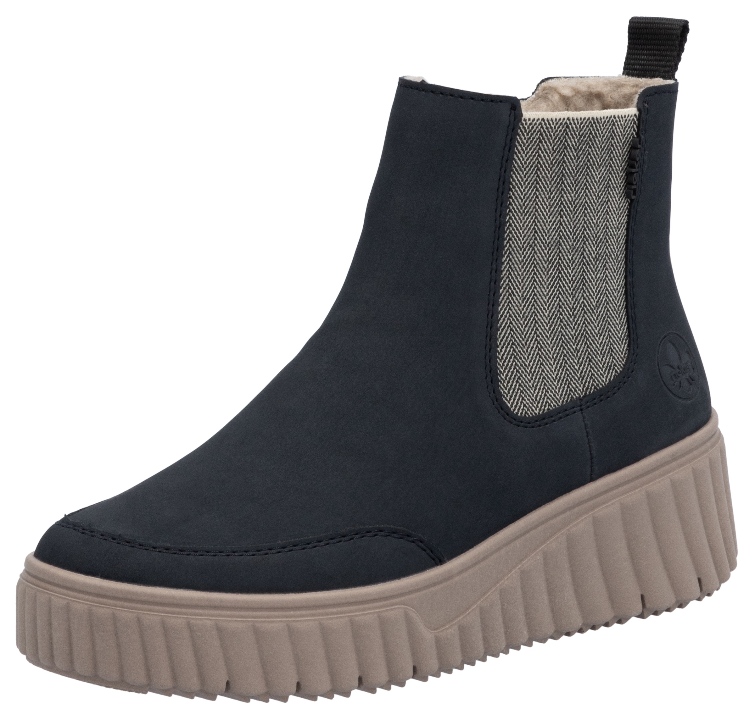 Rieker Chelseaboots  , Schlupfboots, Keilstiefelette mit Anziehlasche