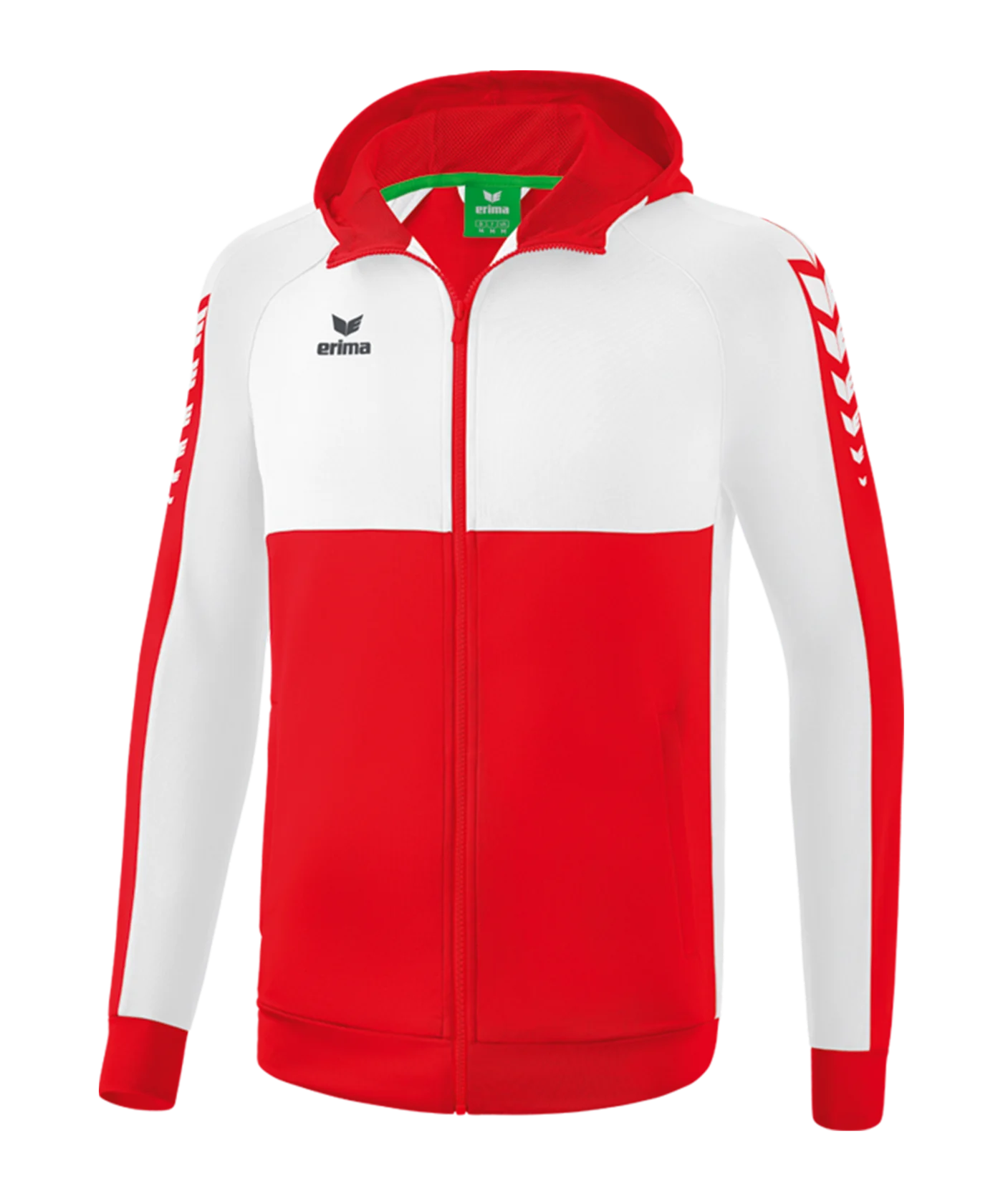 Erima SIX WINGS Kapuzenjacke Rot Weiss