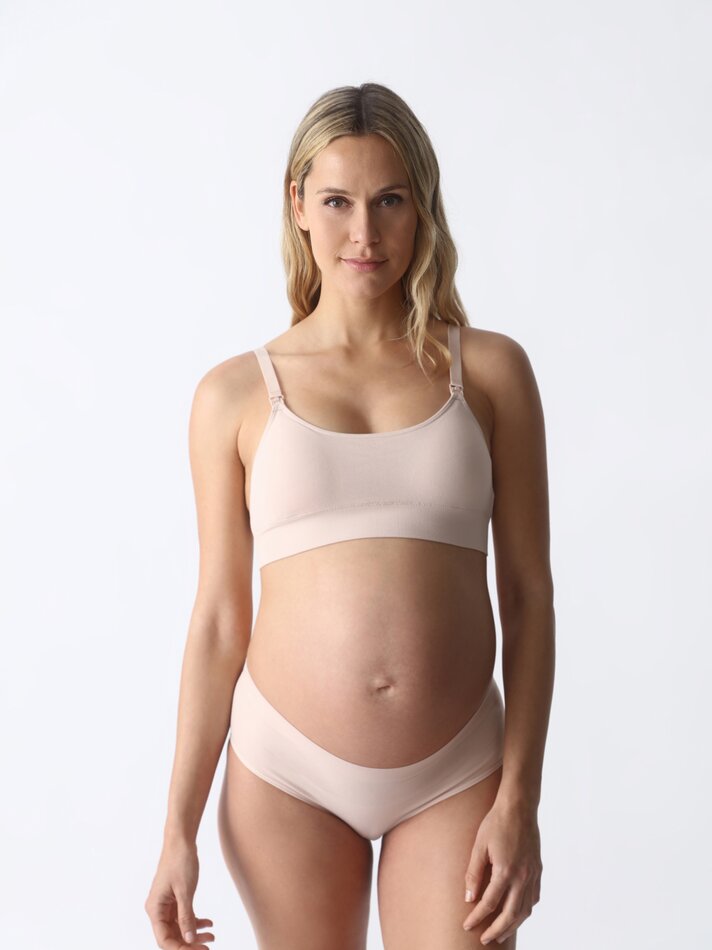 Conjunto de 2 sutiãs de amamentação sem costura - Rosa Nude