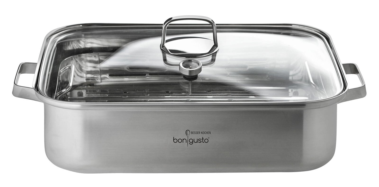 bongusto Dampfgarer-Topf 2-teilig Edelstahl mit Thermometer