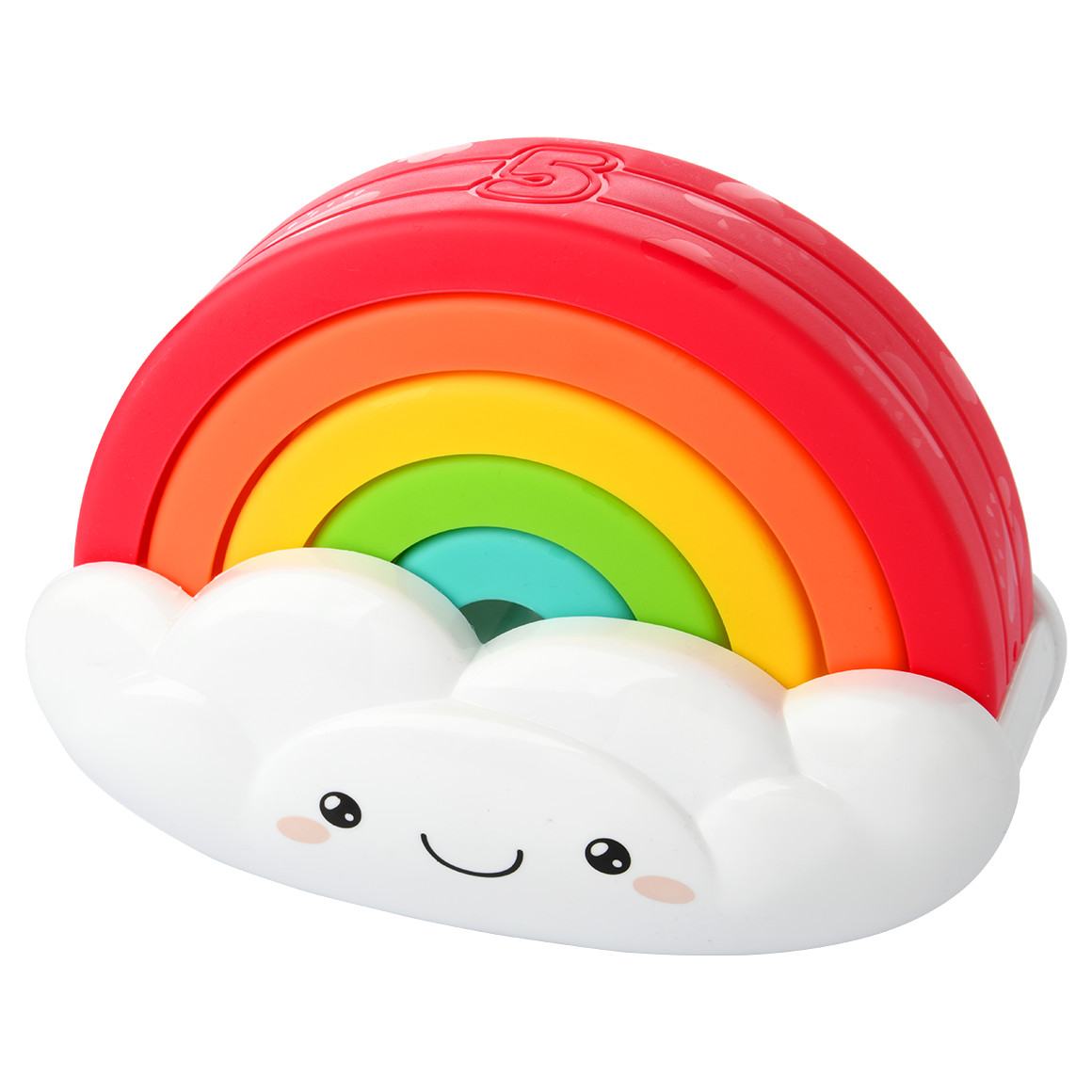 Topomini Stapel-Regenbogen ab 6 Monate weiss / bunt
