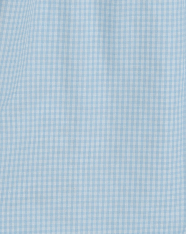 Flanellschlafsack kariert mit Knöpfen hellblau