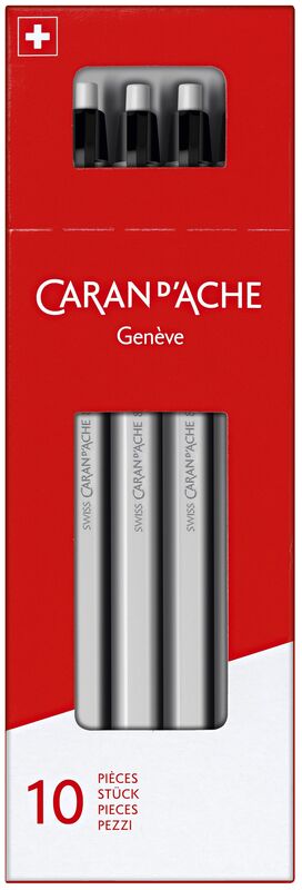 Caran d'Ache Kugelschreiber 825, schwarz, 10 Stück