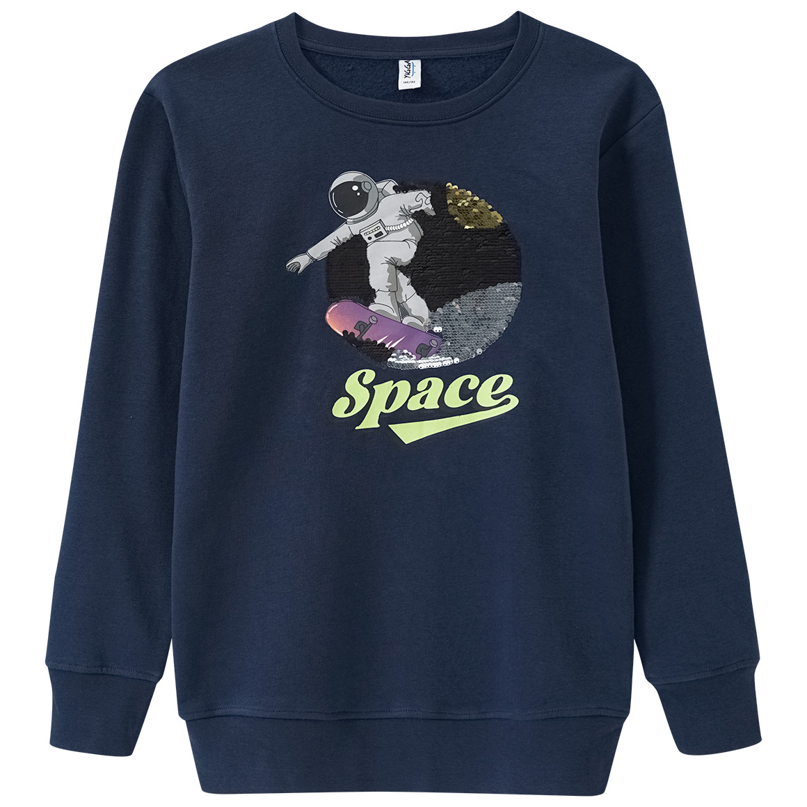 Yigga Jungen Sweatshirt mit Wendepailletten dunkelblau