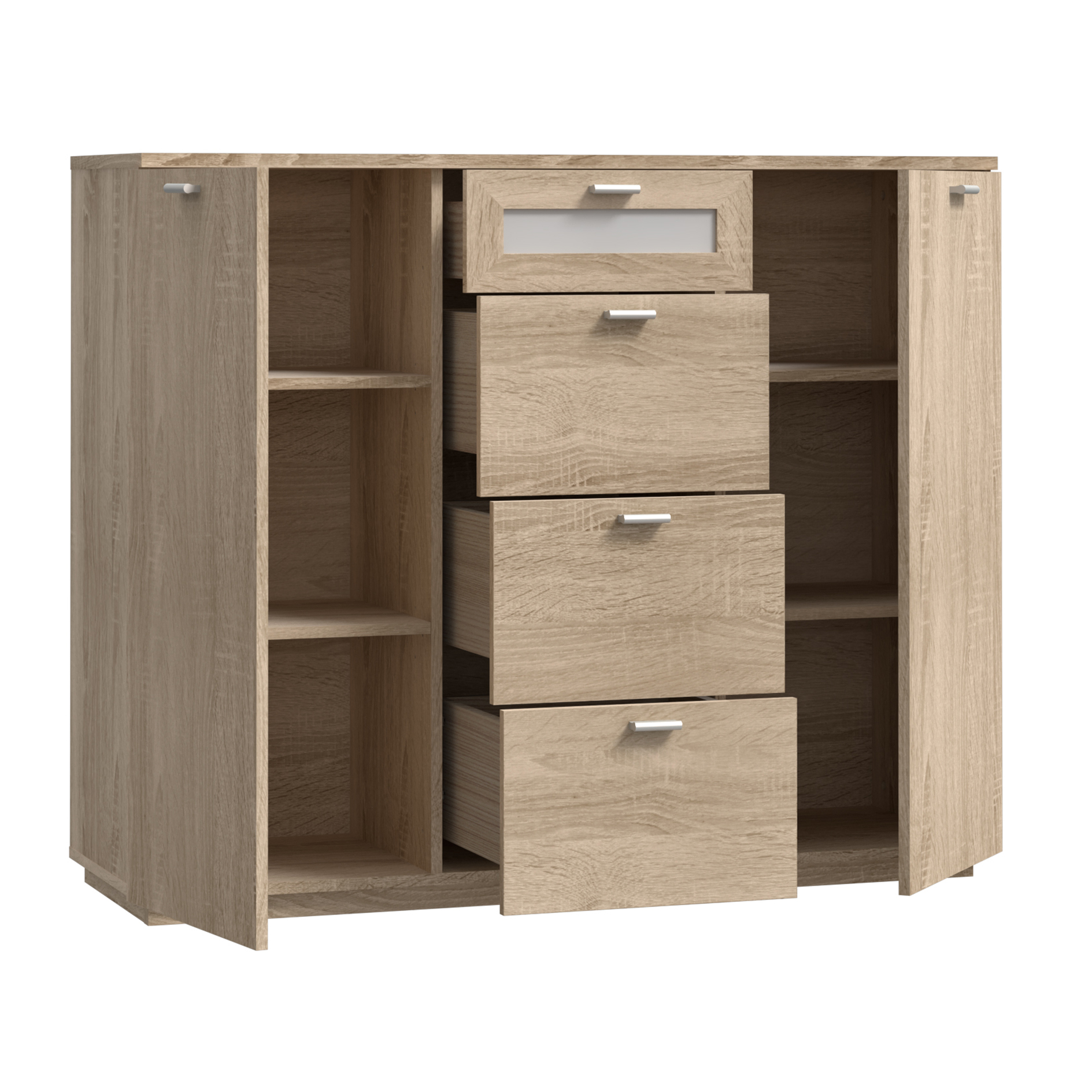Kommode - Sonoma Eiche - 119,5 cm breit