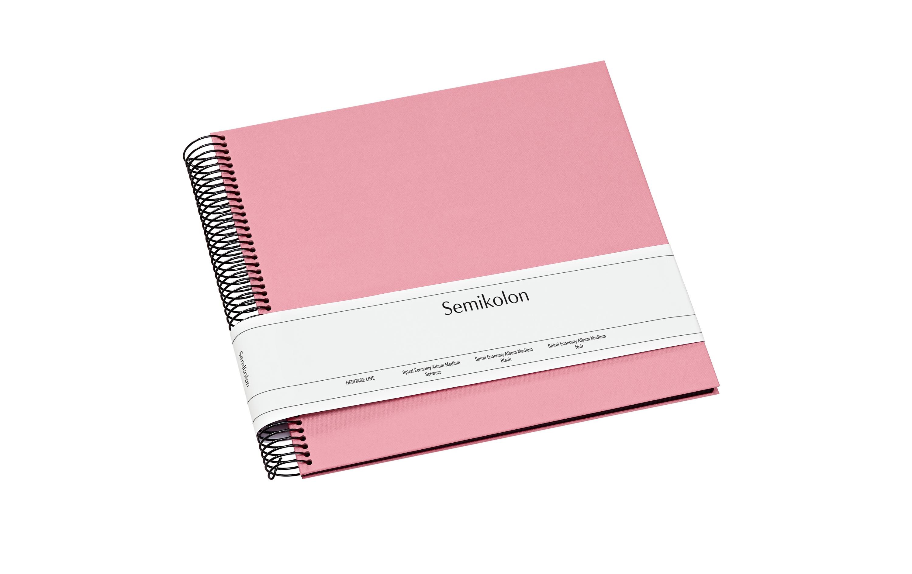 Fotoalbum 23 x 24.5 cm Rosa, 40 schwarze SeitenAlbum für Ihre schönsten Fotos und Erinnerungen