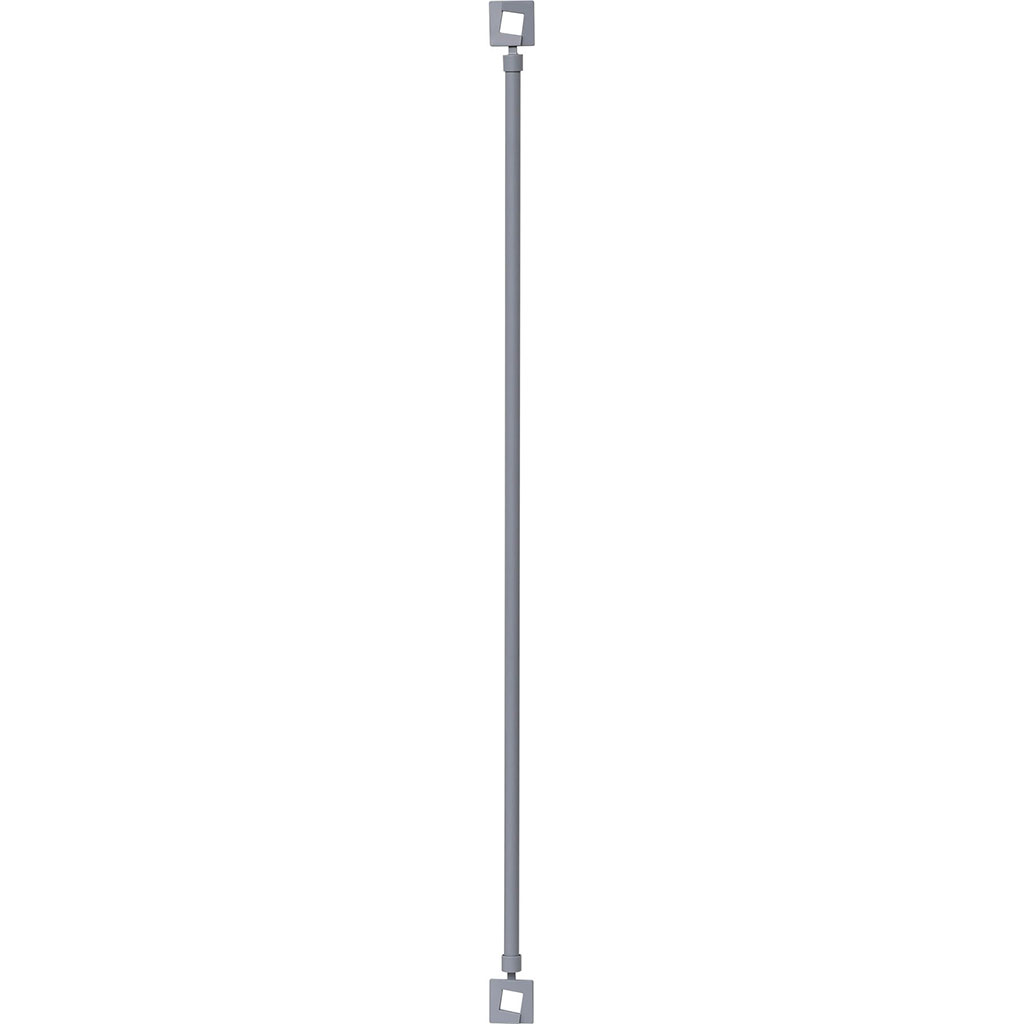 Kit tringle extensible et embout STUDIO en métal et aluminium gris 120-210cm
