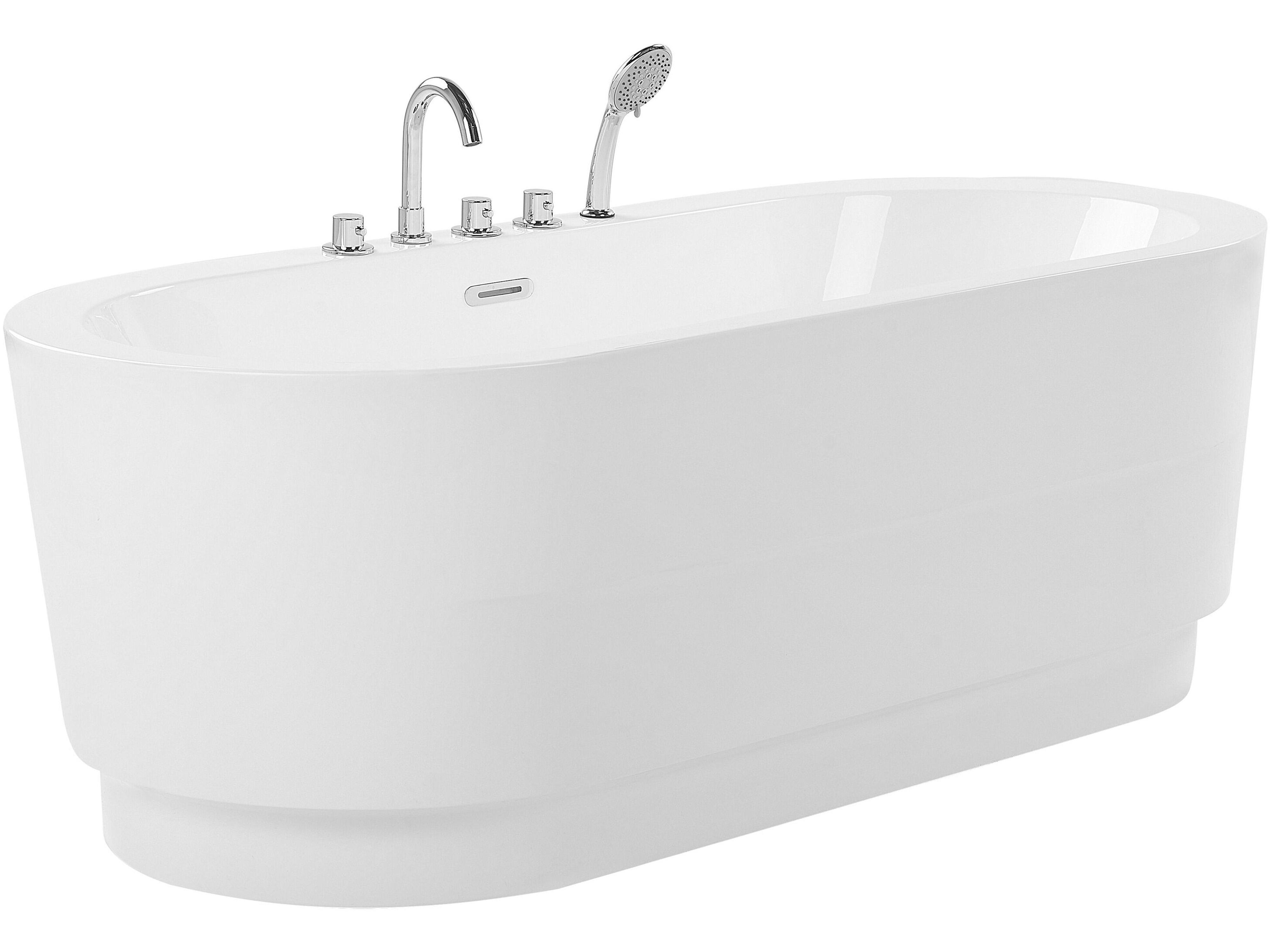 Vrijstaand bad EMPRESA met armaturen 170 x 80 cm Wit
