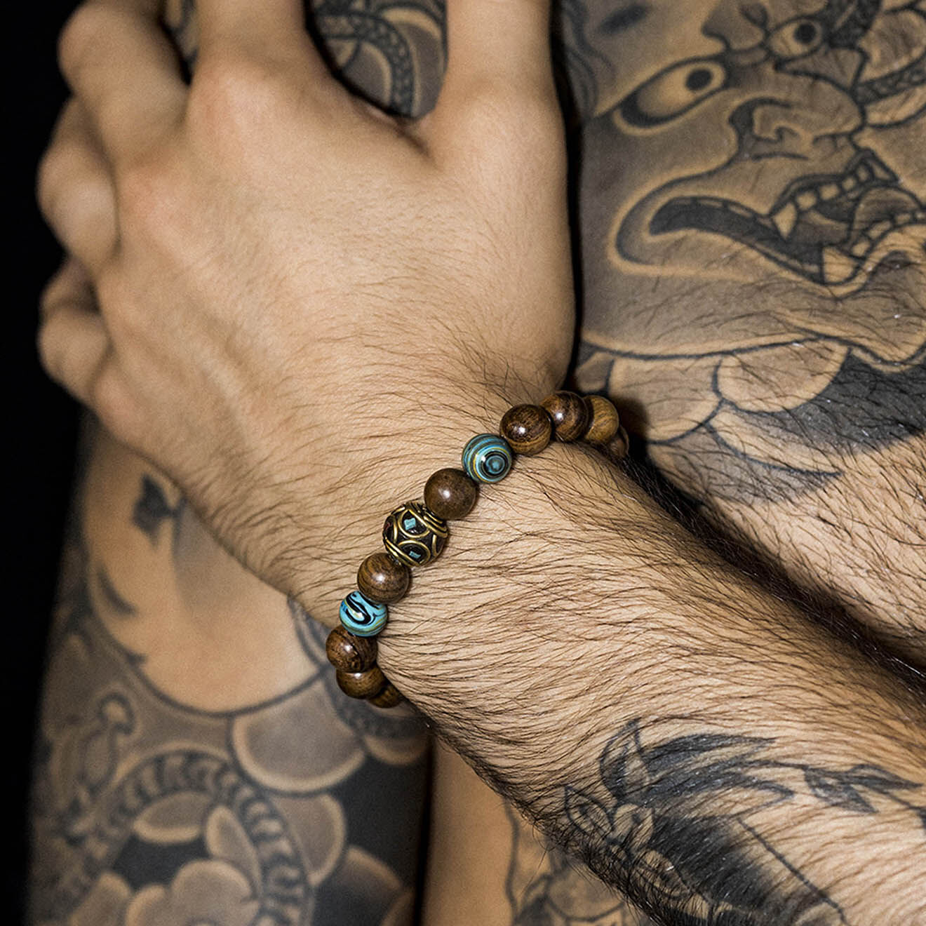 Jacobson Bracelet Twilight en Perles marron