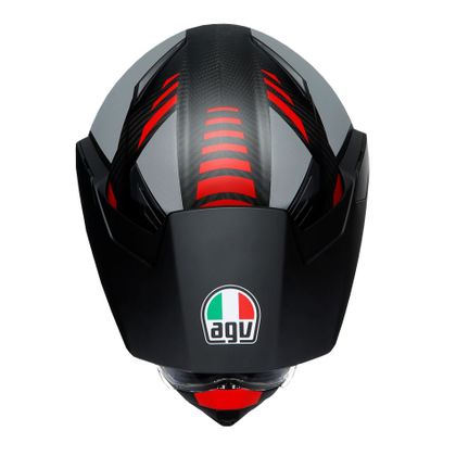 Casque AGV AX9 - REFRACTIVE ADV - Carbone / Rouge