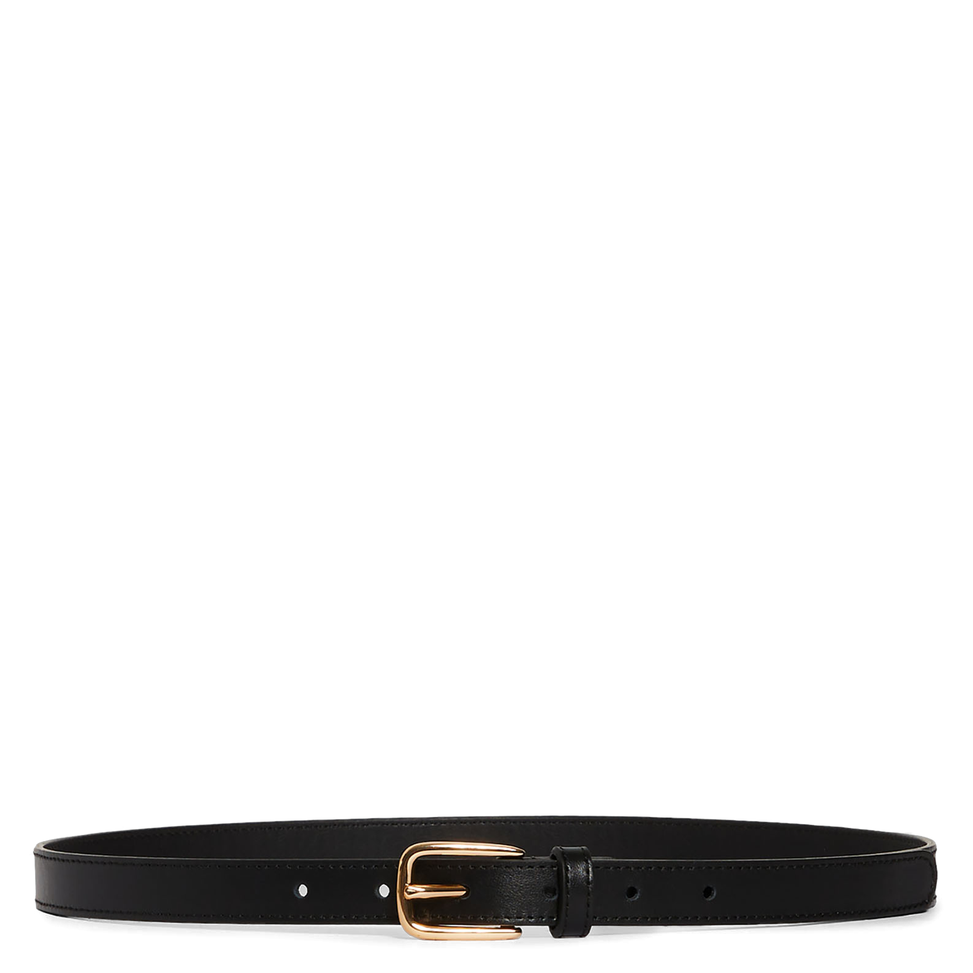 Ceinture boucle en cuir | Noir