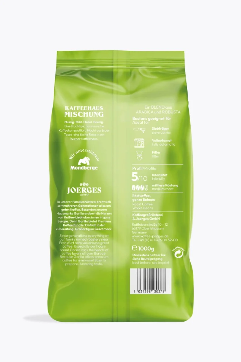Gorilla Kaffeehaus Mischung Vorteilspaket 4kg