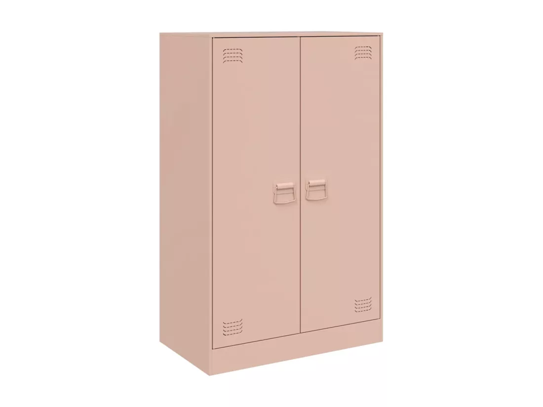 Buffet rose 67x39x107 cm acier