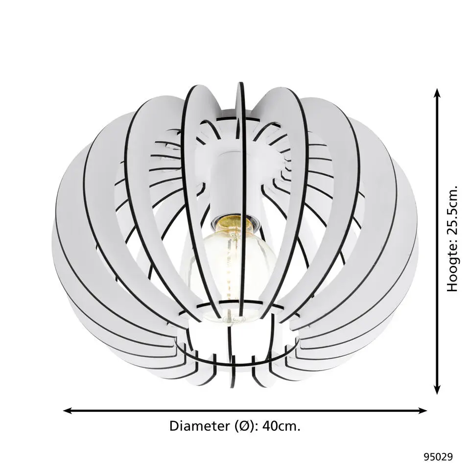 EGLO Stellato Plafonnière - E27 - 40 cm - Wit