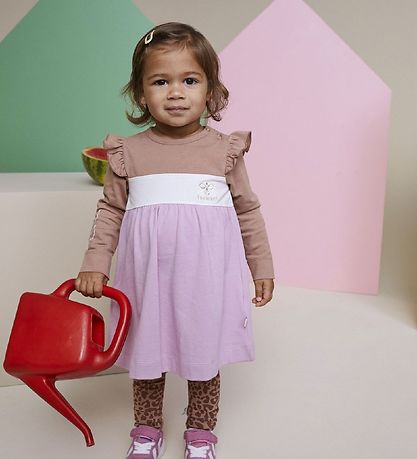 Hummel Kjole - hmlJamila - Rosa/Brun/Hvid