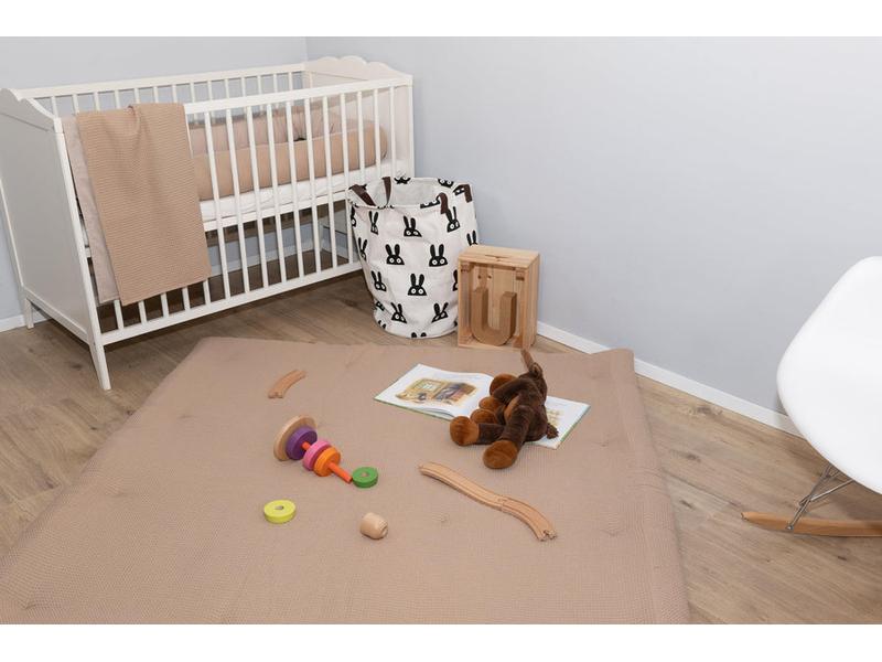 Ullenboom Nestschlange Waffel Uni Sand 300 cm Bettschlange für Babybett