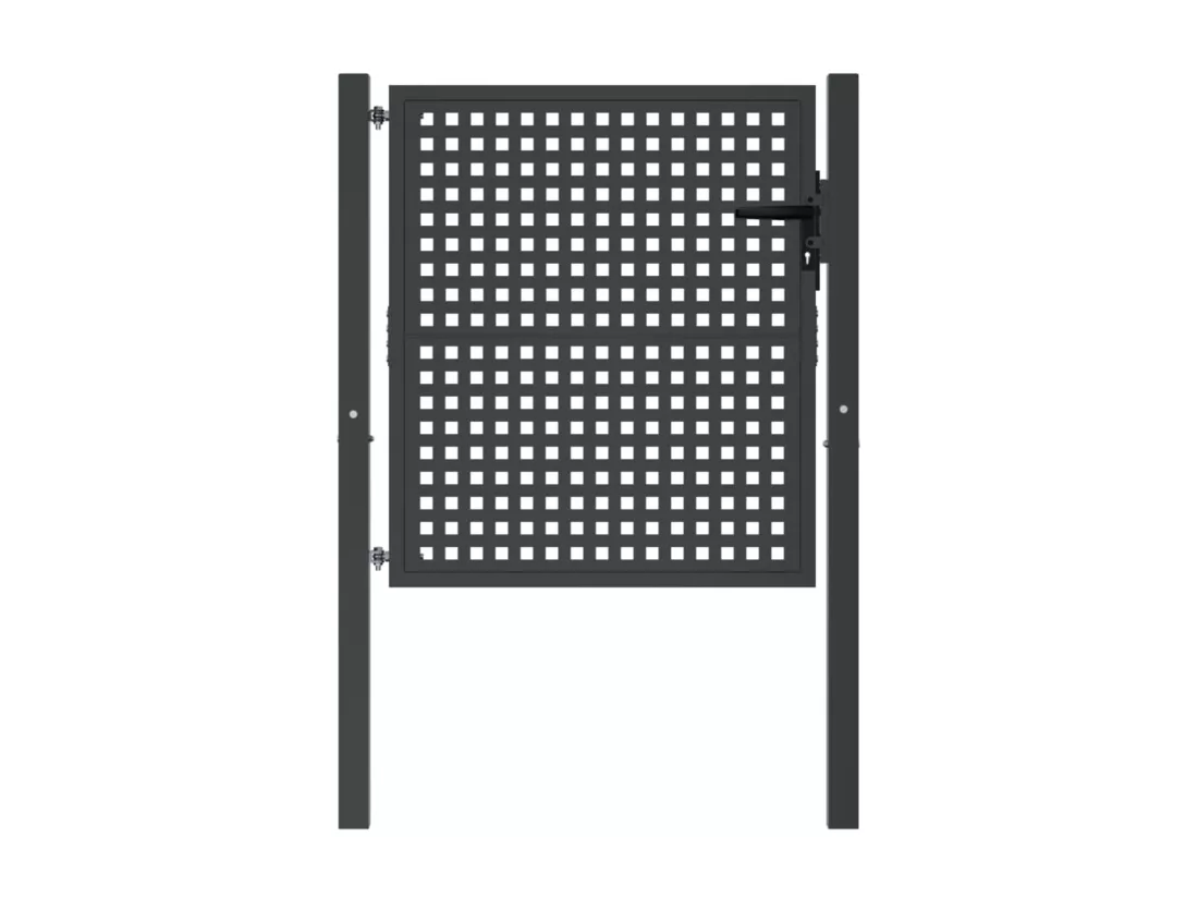 Portail de jardin anthracite 105x150 cm acier