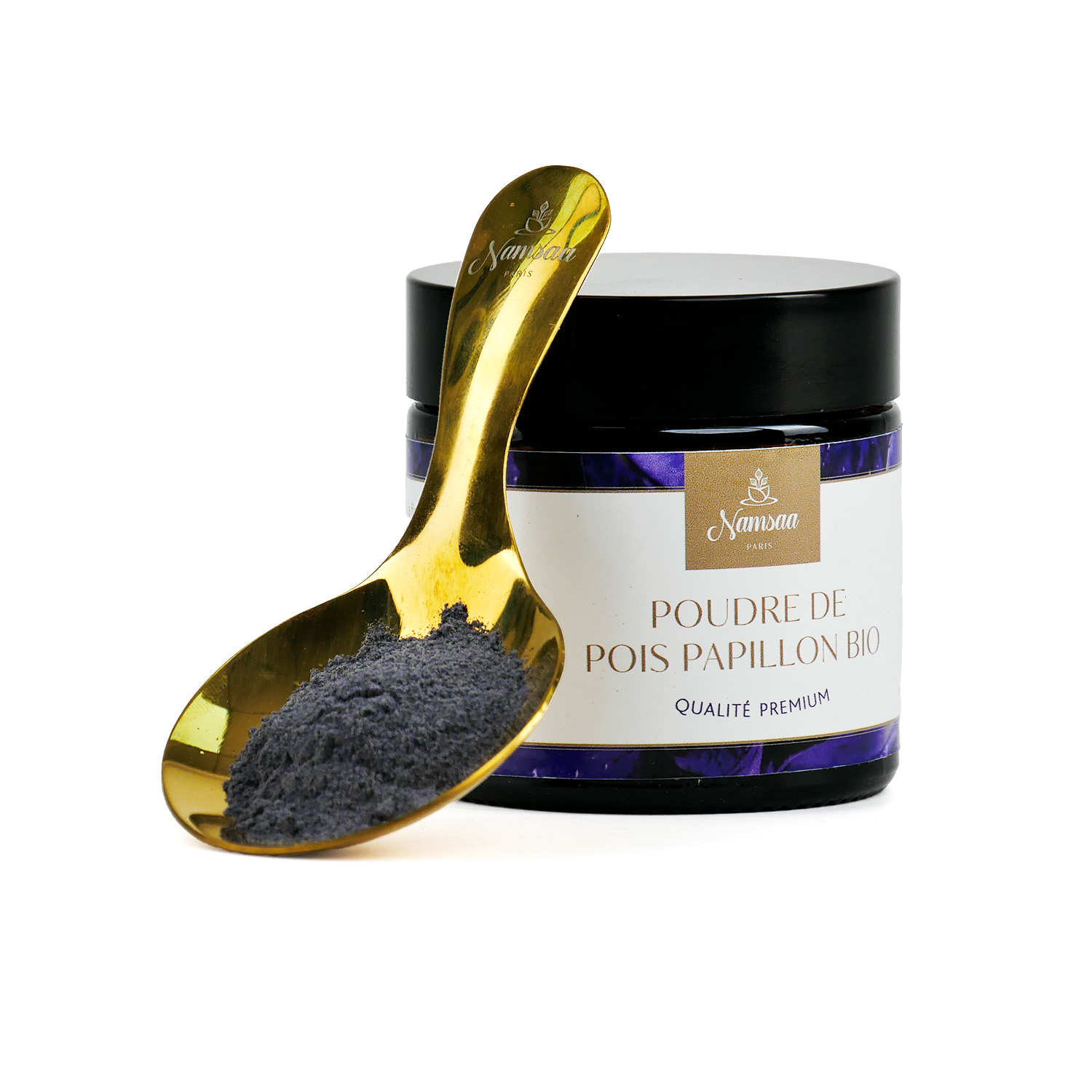 Poudre de fleurs de pois papillon bio