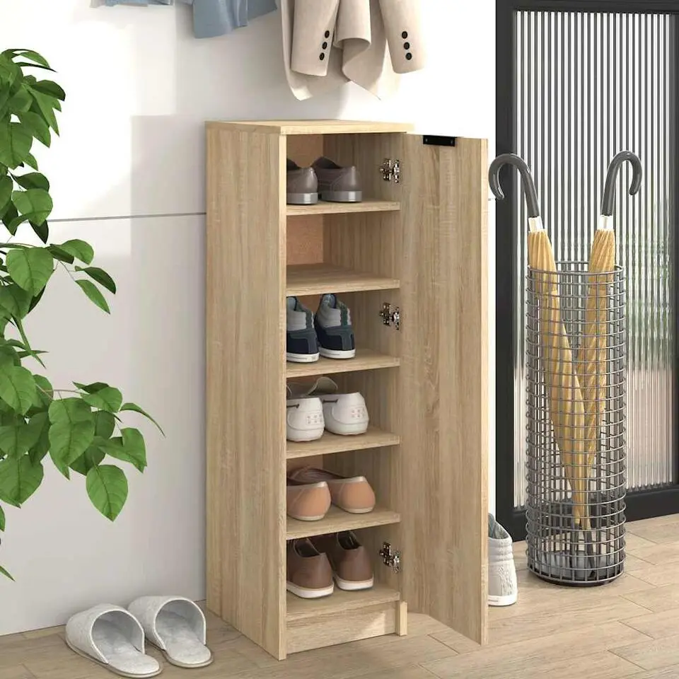 vidaXL - Schoenenrek - Bruin - Bewerkt hout