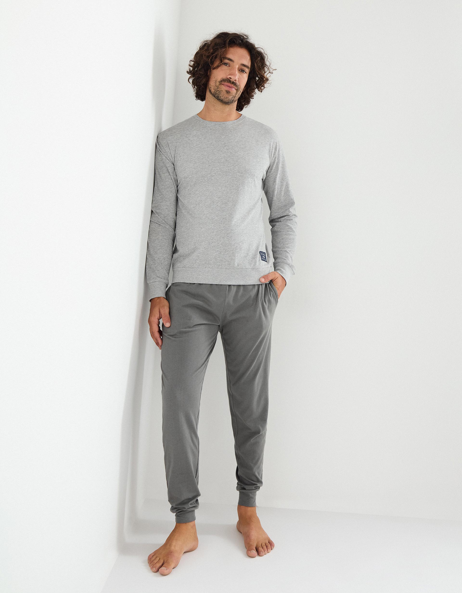 Pijama Jersey, Homem, Cinzento Escuro
