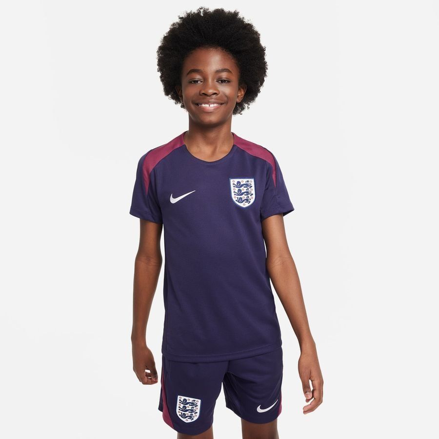 Angleterre T-shirt d'Entraînement Dri-FIT Strike - Purple Ink/Violet/Blanc Enfant