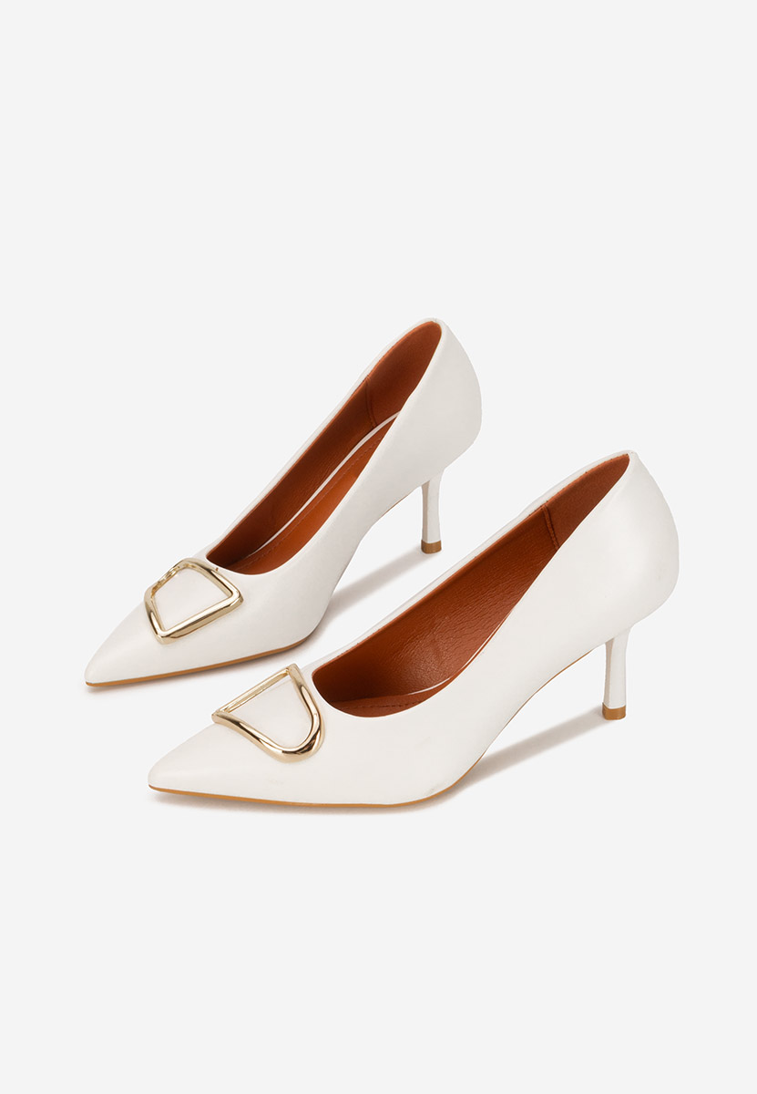 Chaussures à talon fin blancs Cecinia