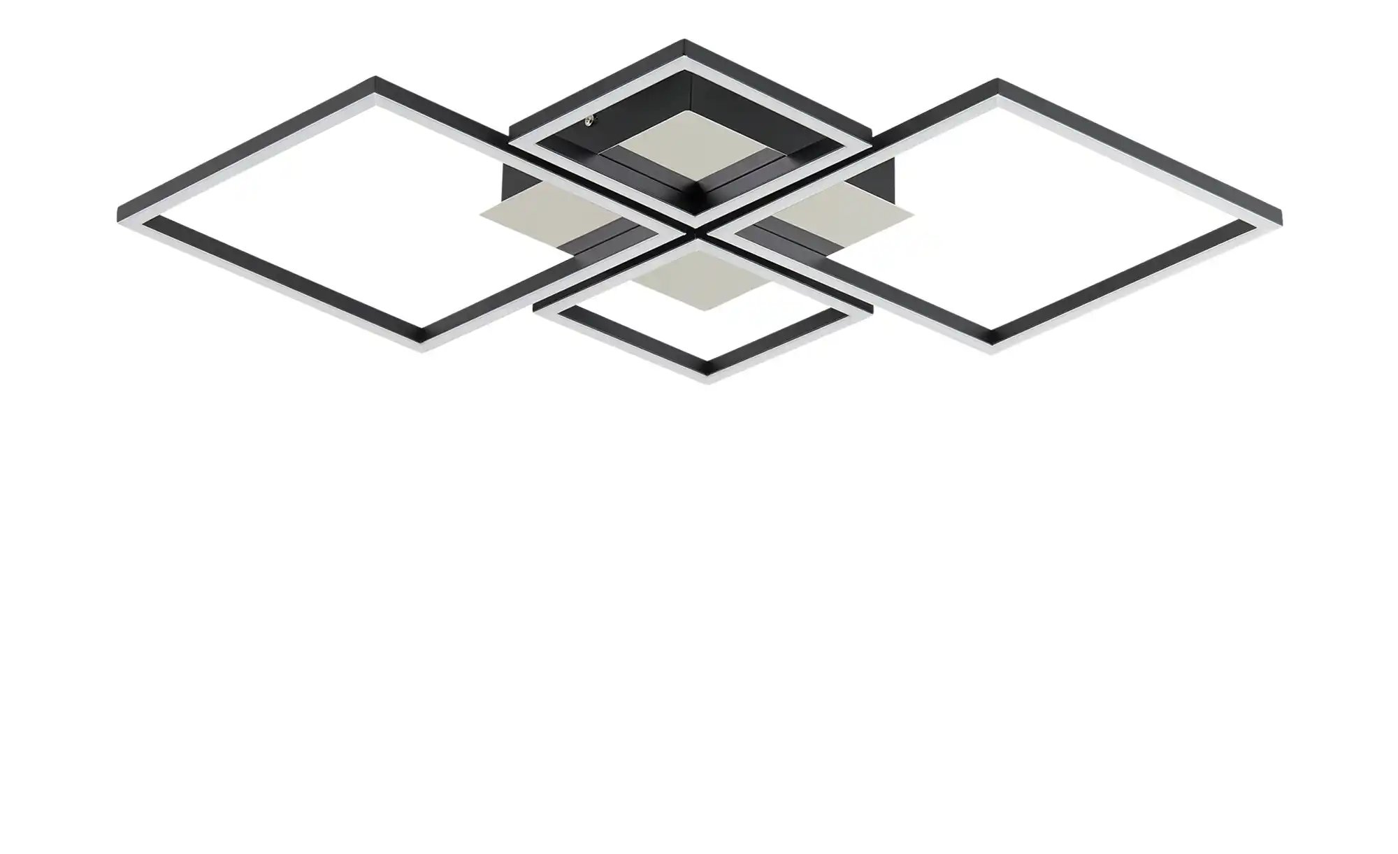 KHG LED-Deckenleuchte, 4-flammig, schwarz/chrom