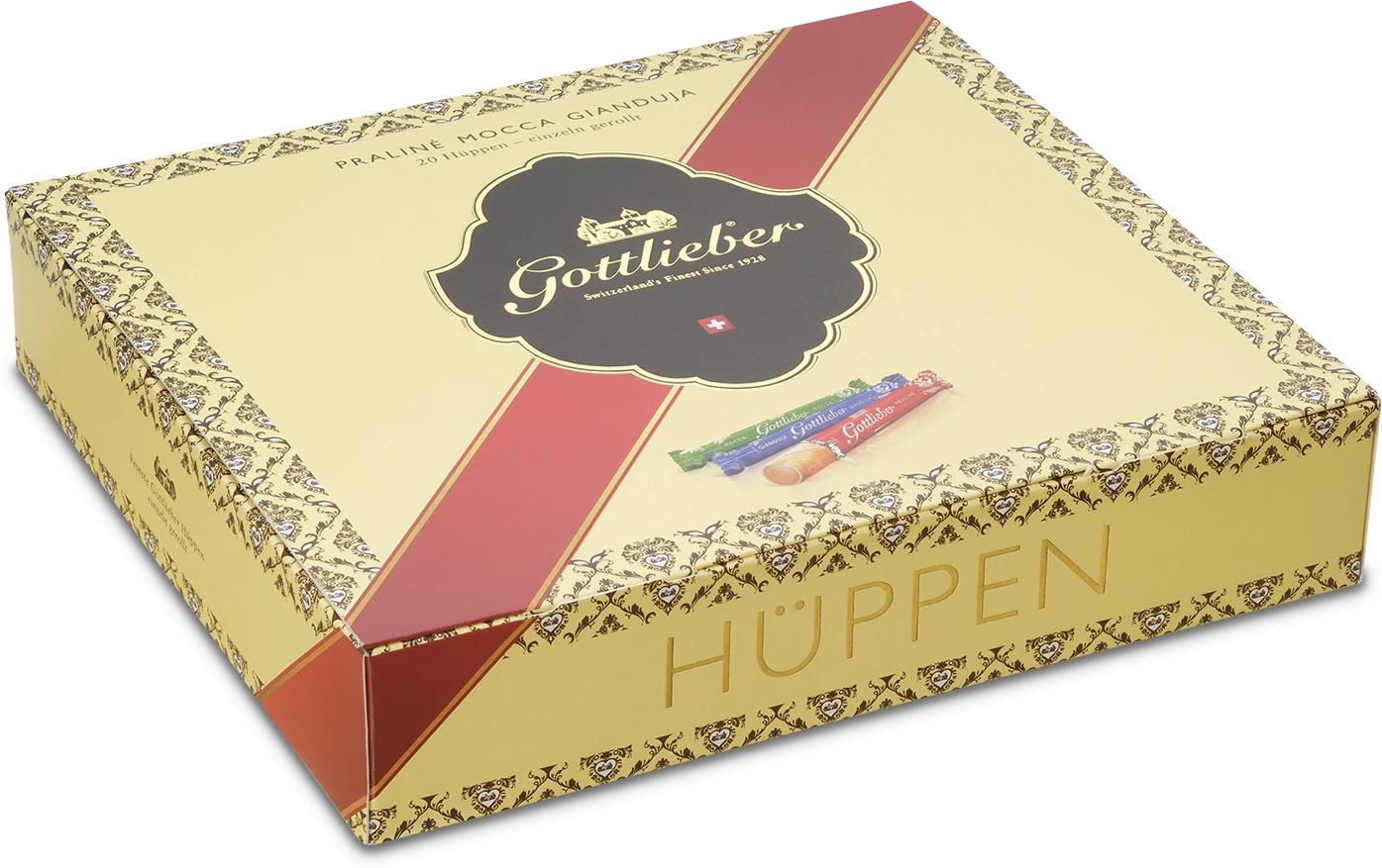 Gebäck Hüppen Tradition 300 gSchweizer Waffelspezialität mit Schokoladencrèmefüllung
