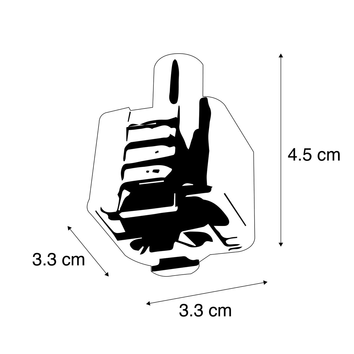 Hanglampadapter voor 1-fase stroomrail, zwart