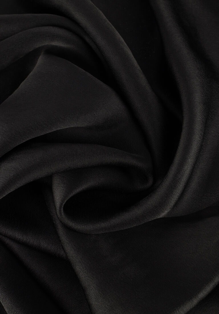 zwarte summum midirok skirt heavy silk touch
