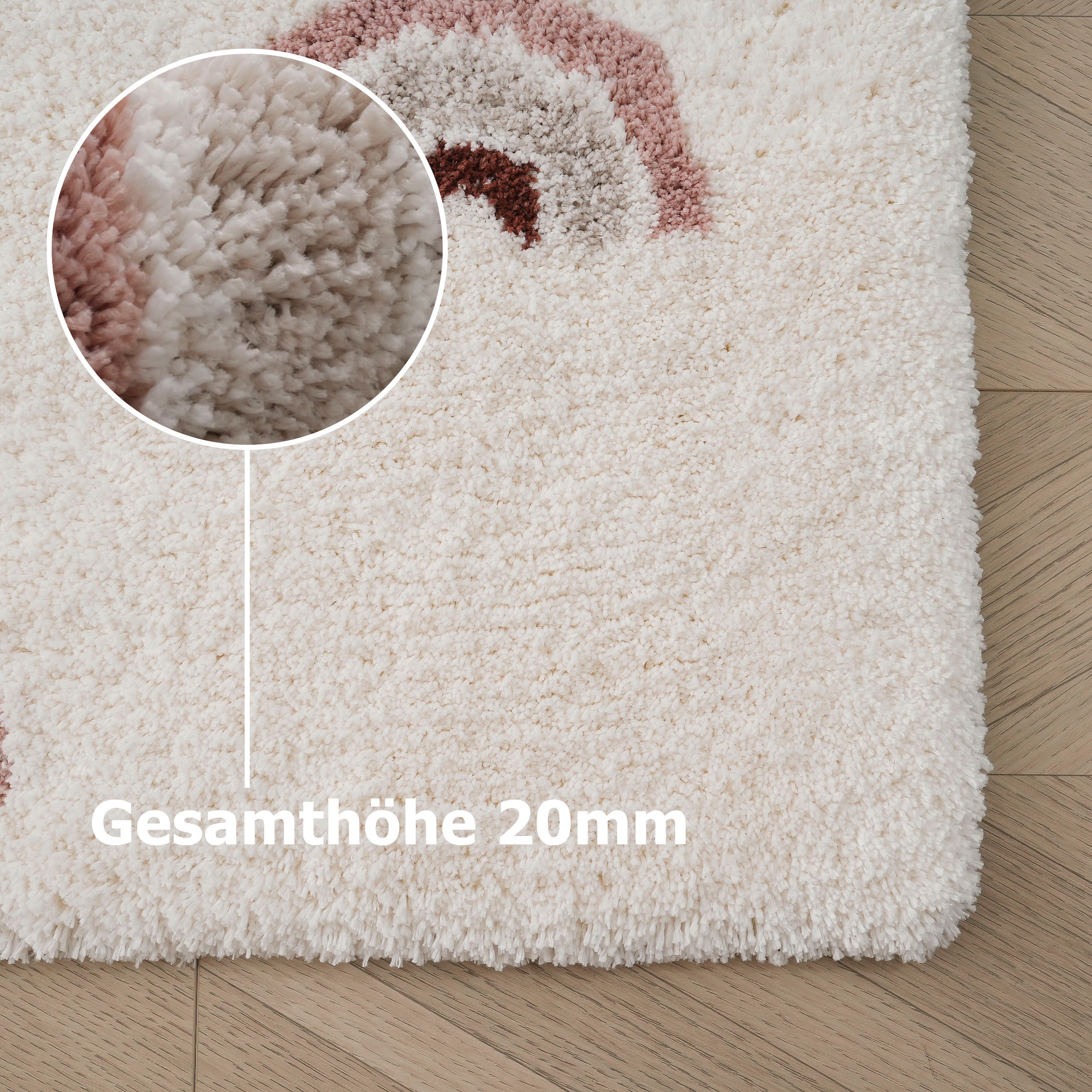GOODproduct Kinderteppich »Regenbogen« rechteckig 20 mm Höhe weich, Pastell-Farben, modernes Design, Kinderzimmer