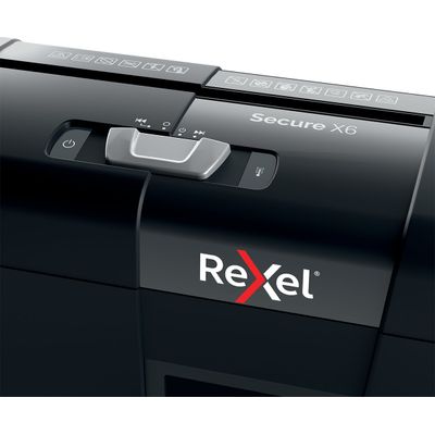 Rexel Secure X6 - destructeur de documents coupe croisée - 6 feuilles - Corbeille 10 litres