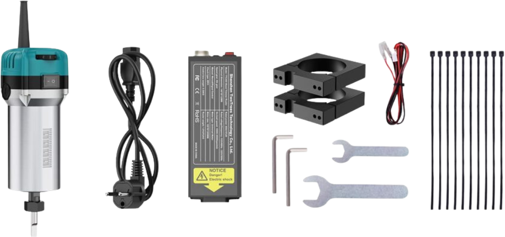 Twotrees  Holzfräse Kit 30000 U/min für CNC Maschinen, TTC450/TTC450 Pro    Leistungsstarkes Fräse Kit für Two Trees CNC Maschinen