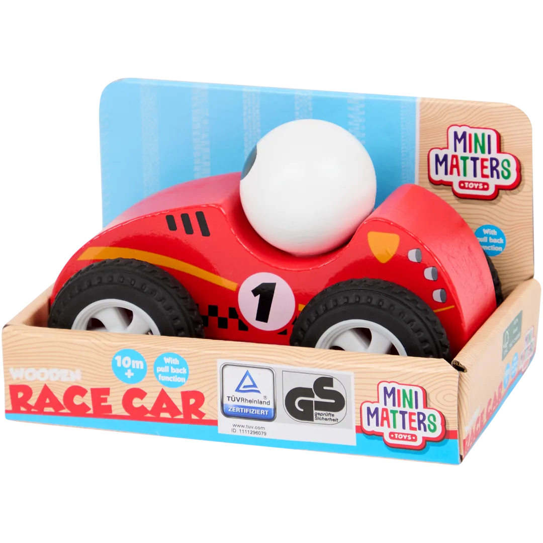 Mini Matters houten raceauto Diverse kleuren