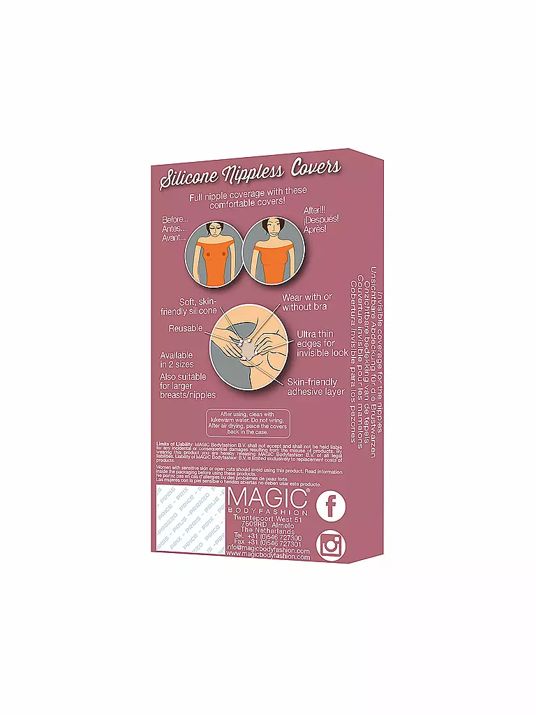 MAGIC BODYFASHION Nippel Cover Silicone S/M (hautfarben) beige