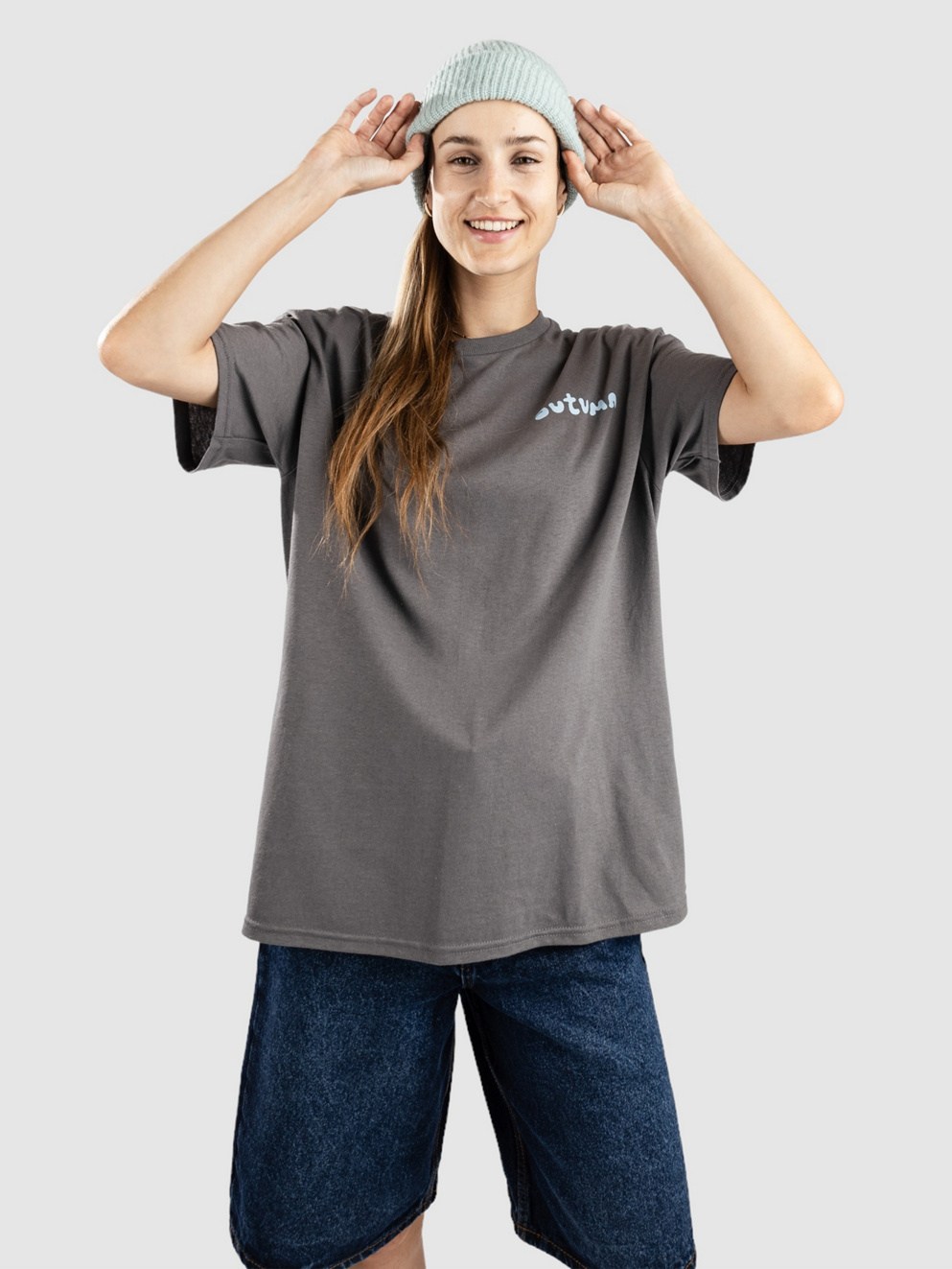Autumn Headwear Peak Plant T-Shirt charcoal