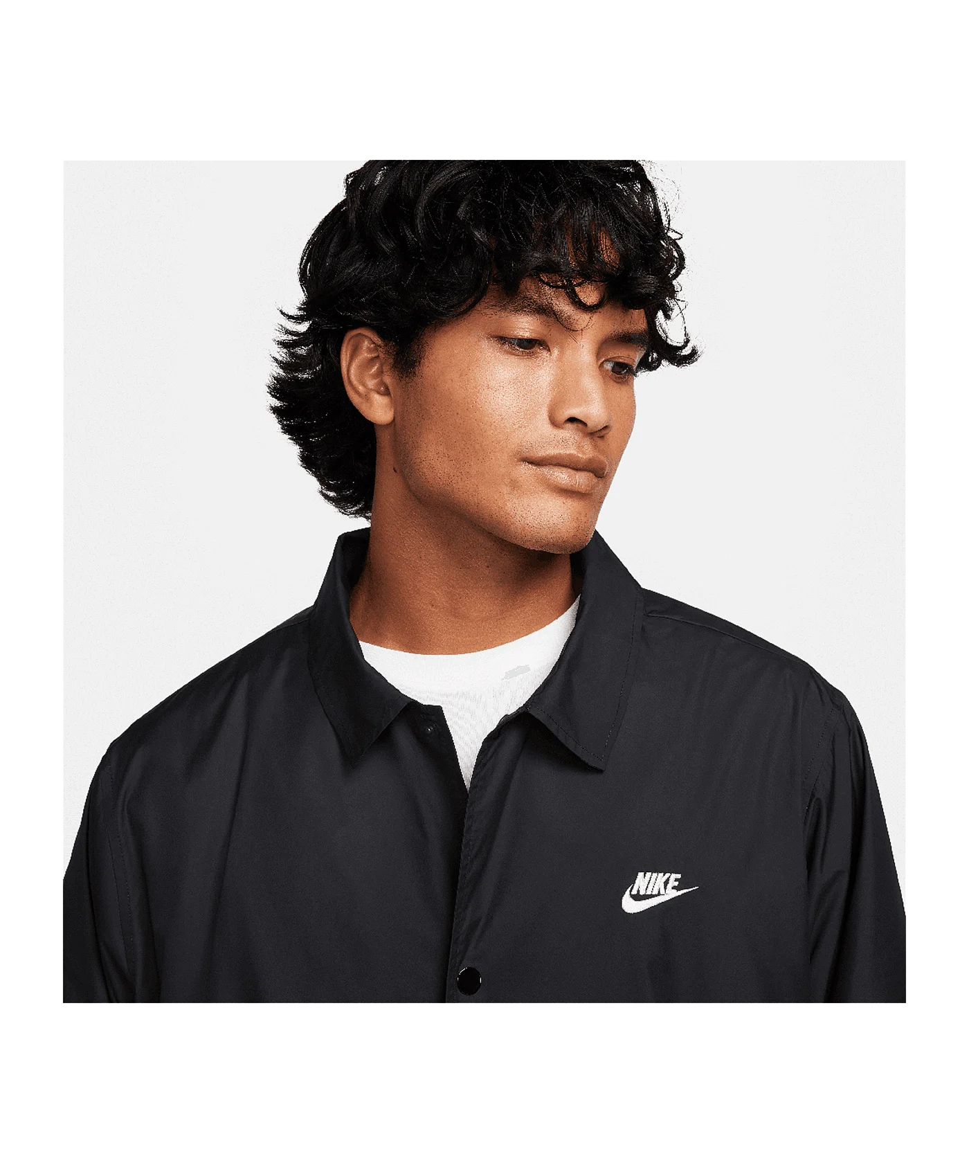Nike Club Coach Jacke Schwarz Weiss F010