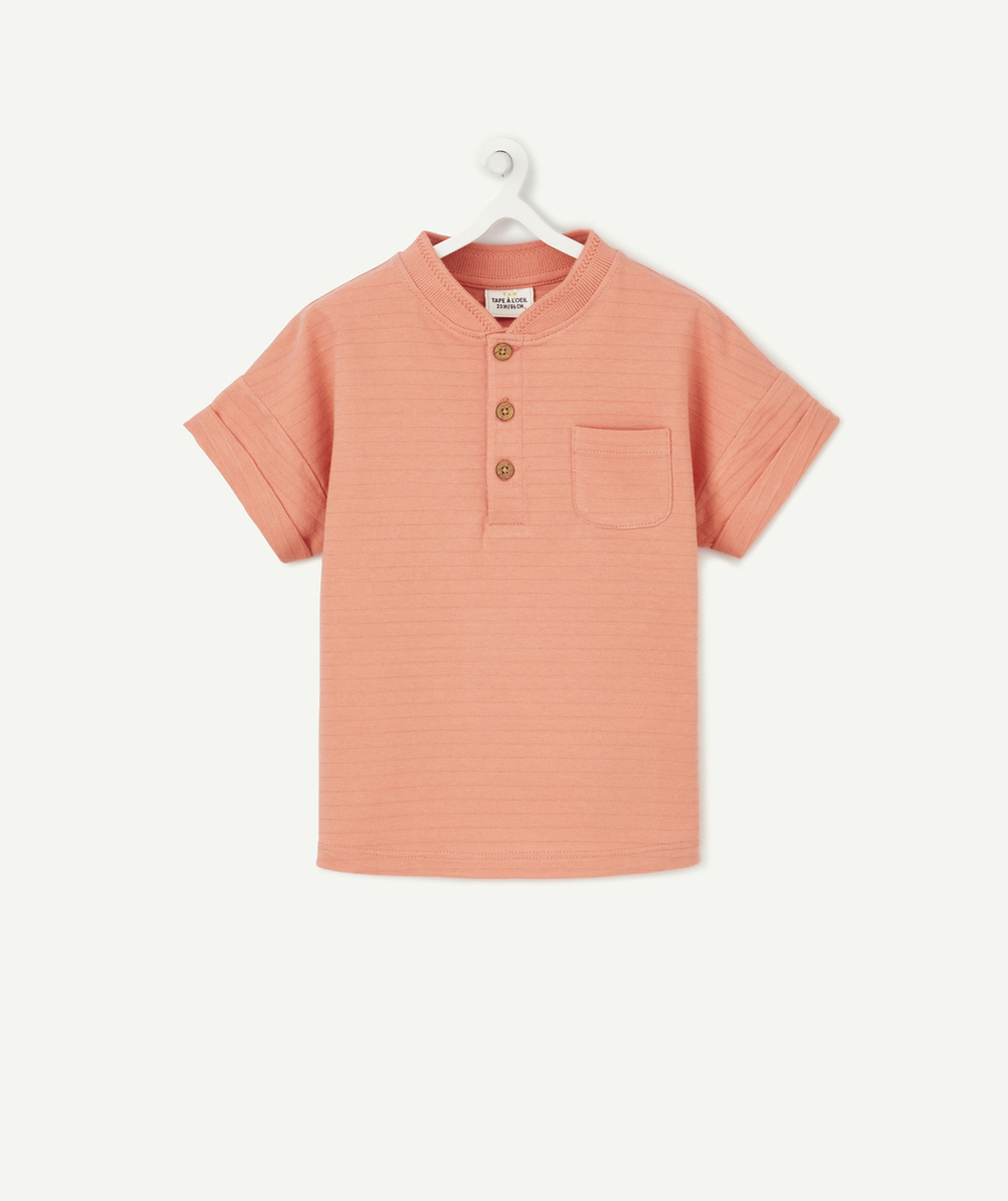 LE POLO VIEUX ROSE EN COTON BIOLOGIQUE AVEC DÉTAILS SUR LE COL