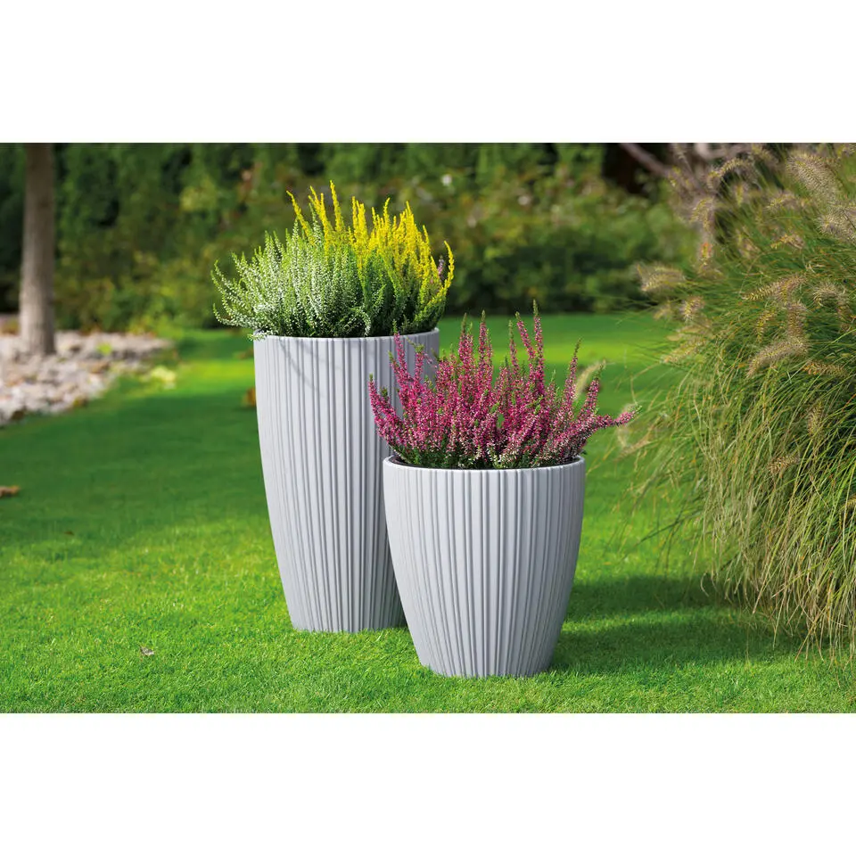 Form Plastic Plantenpot/bloempot - kunststof - grijs - 40 x 58 cm