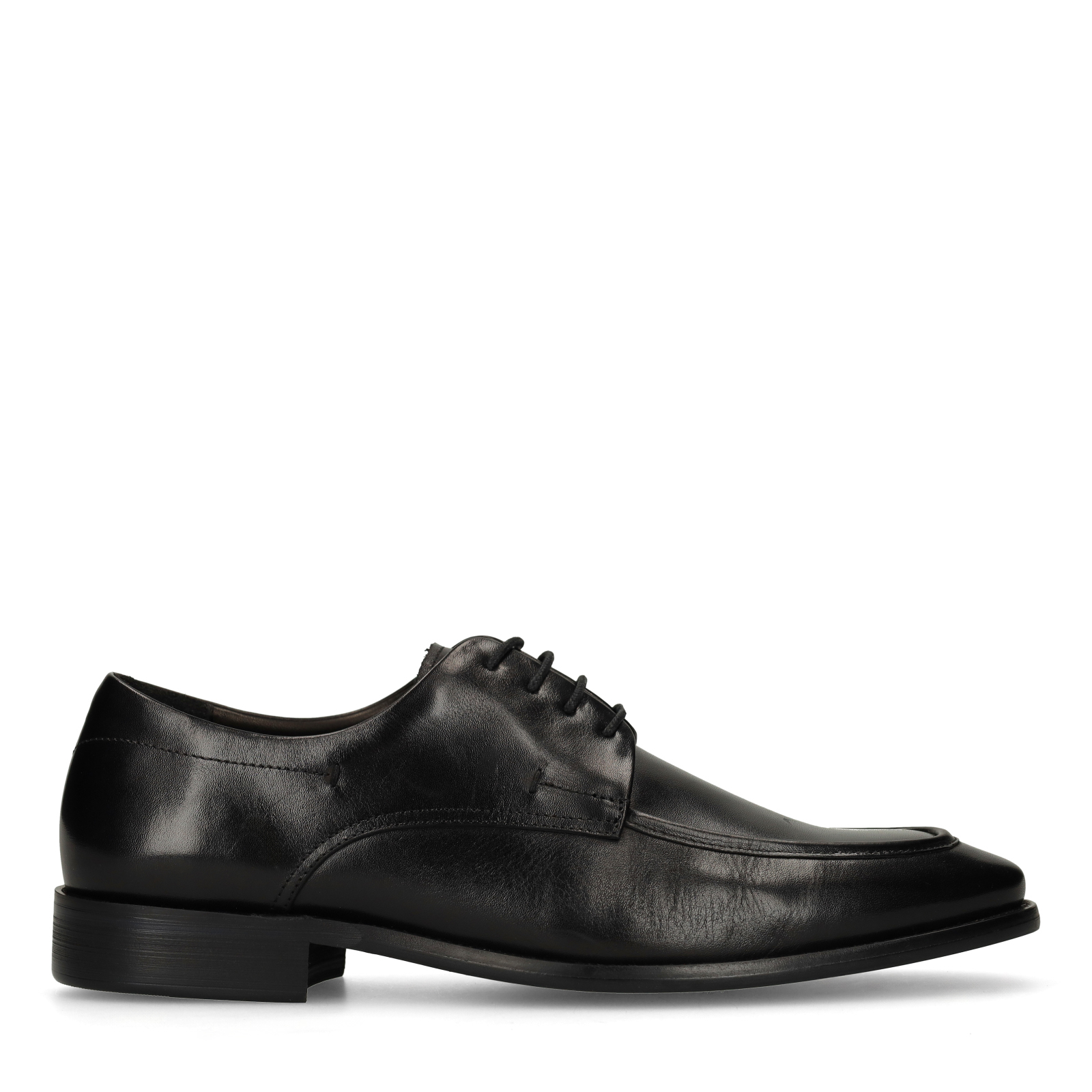Zwarte leren veterschoenen