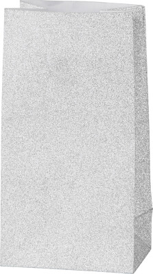 Papirposer - Sølv - 17X6X9 CM - 120 G - 8 Stk