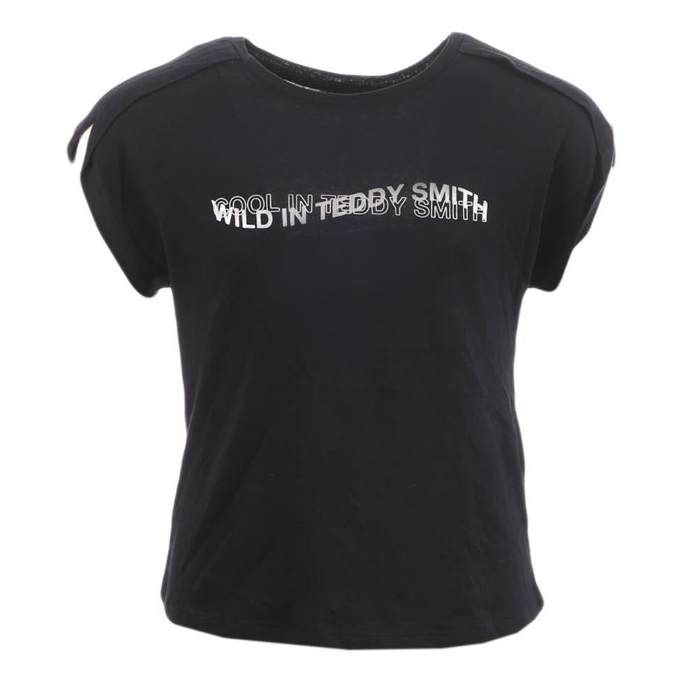 Teddy Smith T-shirt Noir Fille Teddy Smith Tobli